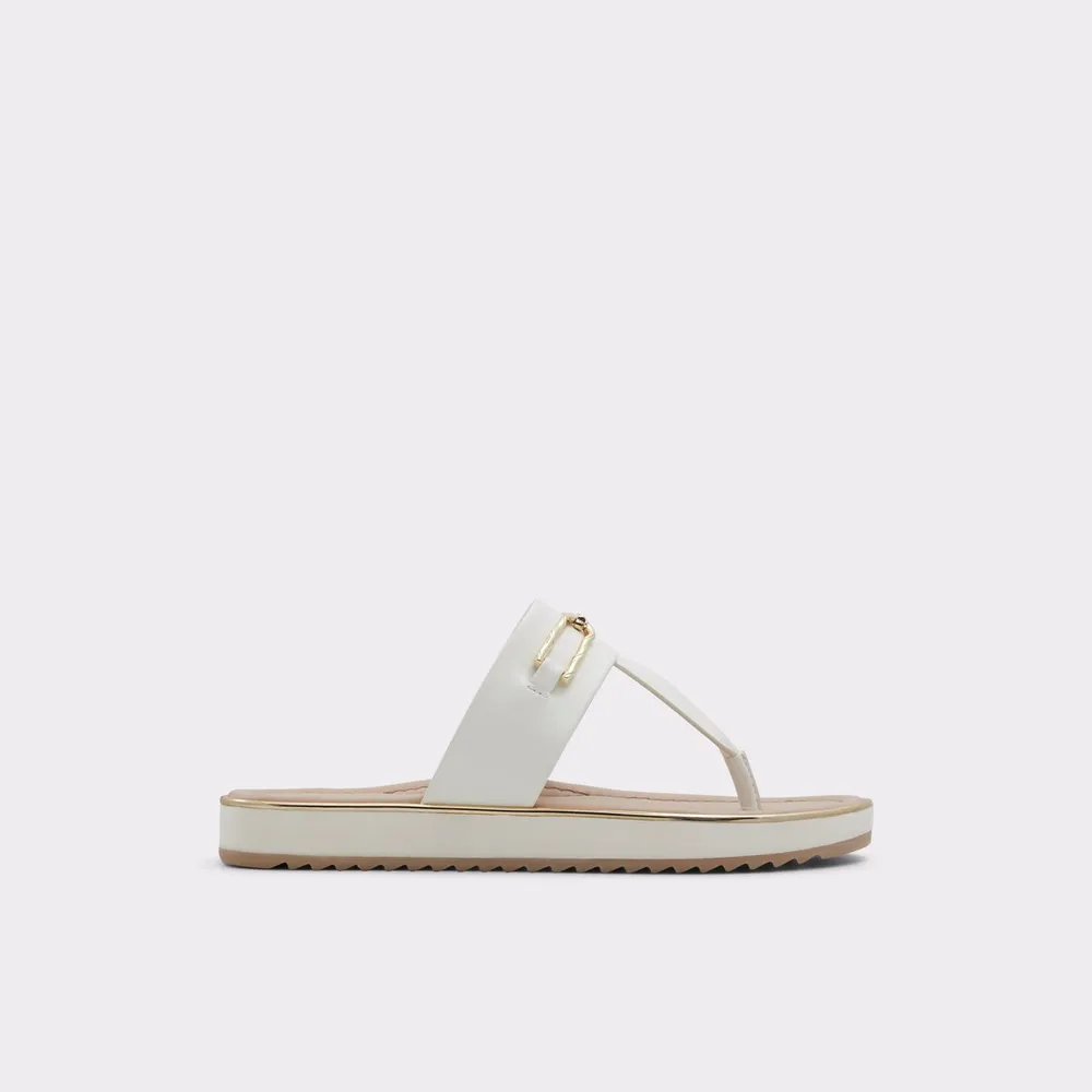 Enorel White Women's Flat Sandals | ALDO US