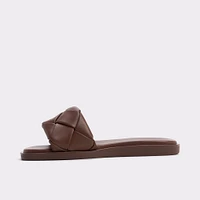 Esterelle Dark Brown Women's Flat Sandals | ALDO Canada