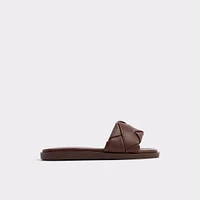 Esterelle Dark Brown Women's Flat Sandals | ALDO Canada