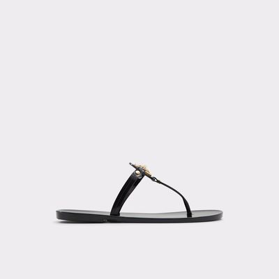 Gannaelden Black/Gold Multi Women's Flat Sandals | ALDO US