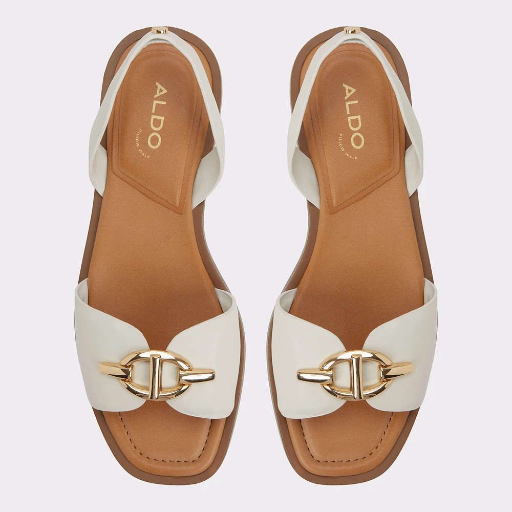 Goassi White/Bone Women's Flat Sandals | ALDO Canada