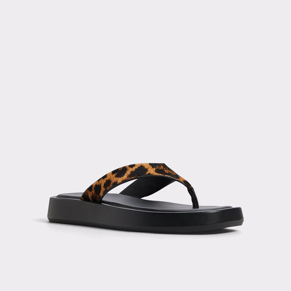 Grettle Brown Multi Women's Thong Sandals | ALDO Canada
