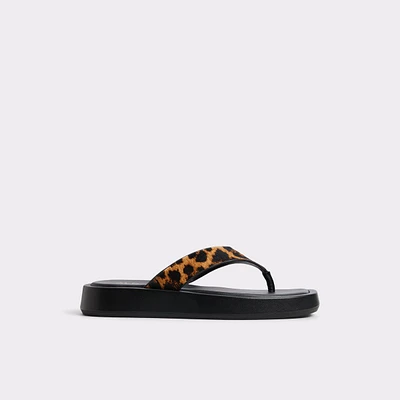 Grettle Brown Multi Women's Thong Sandals | ALDO Canada