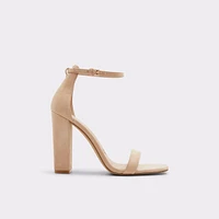 Hazelia Beige Cuir Extensible Femmes Talons blocs | ALDO Canada