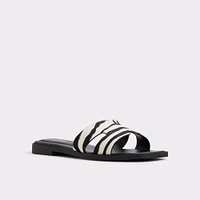 Itsandal Blanc/Noir Femmes Sandales à talon plat | ALDO Canada