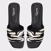 Itsandal Blanc/Noir Femmes Sandales à talon plat | ALDO Canada