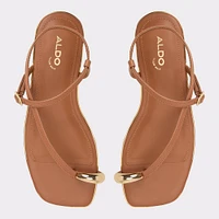Jomalina Marron Moyen Femmes Sandales à talon plat | ALDO Canada