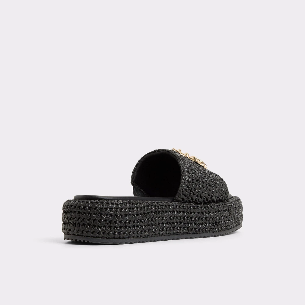 Justbeachy Noir Femmes Sandales plateformes et compensées | ALDO Canada
