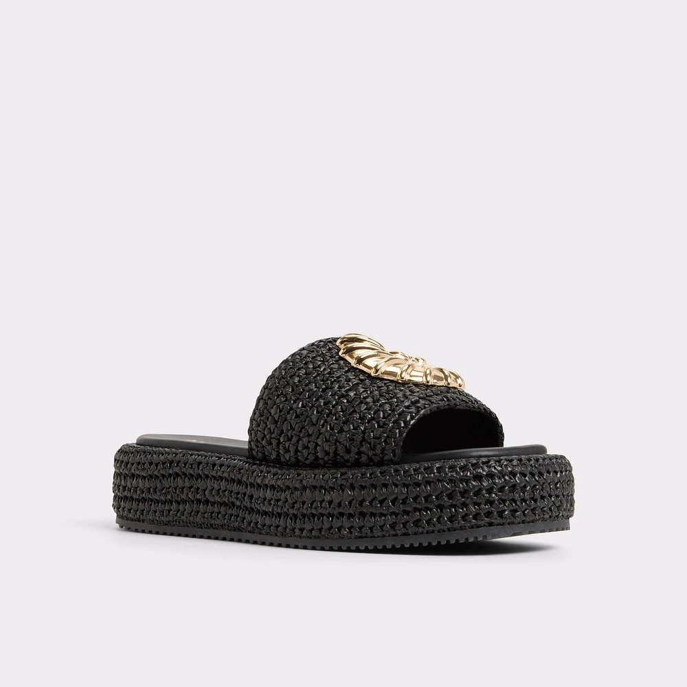 Justbeachy Noir Femmes Sandales plateformes et compensées | ALDO Canada