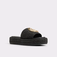 Justbeachy Noir Femmes Sandales plateformes et compensées | ALDO Canada