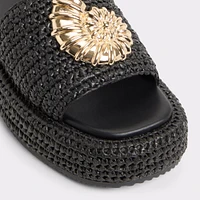 Justbeachy Noir Femmes Sandales plateformes et compensées | ALDO Canada