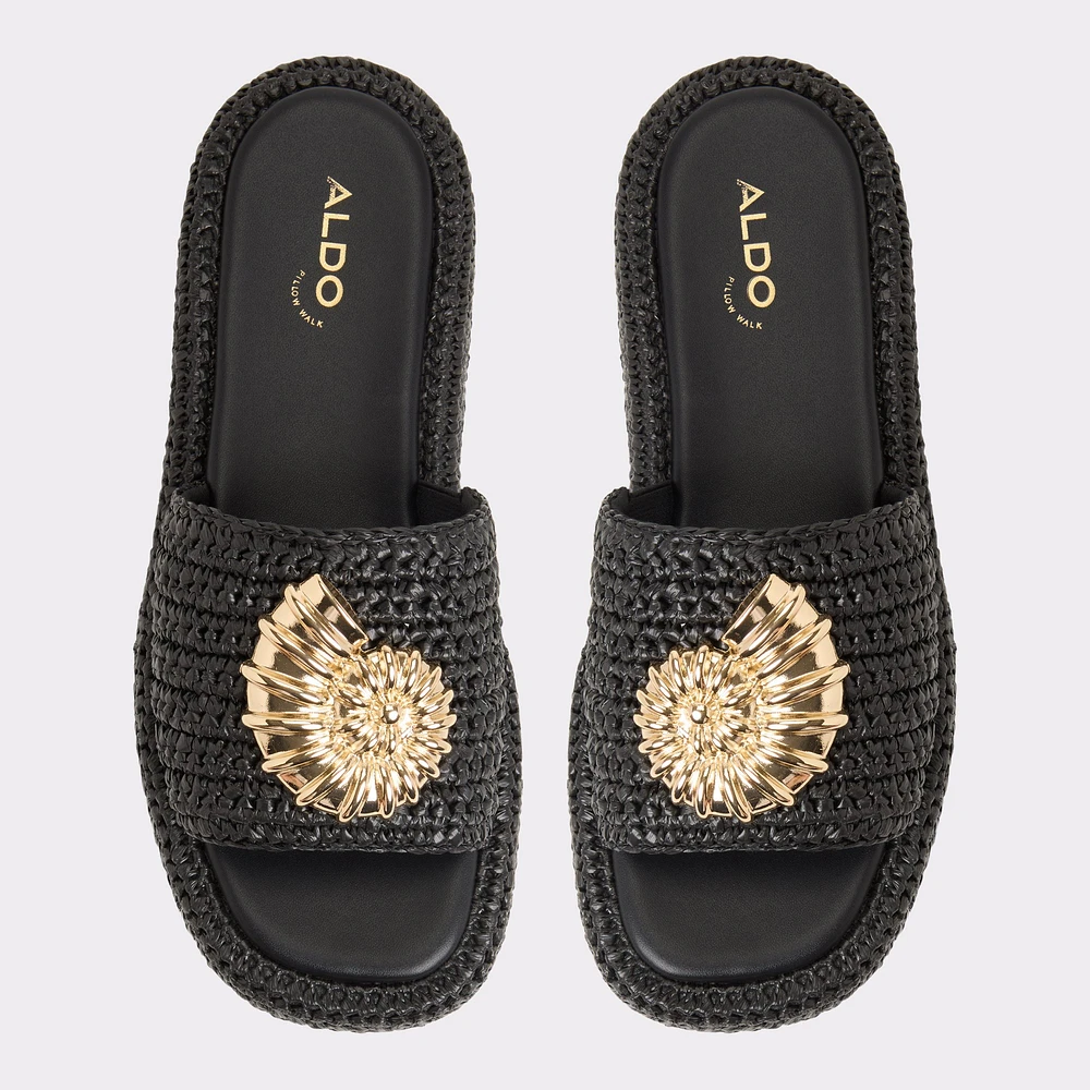 Justbeachy Noir Femmes Sandales plateformes et compensées | ALDO Canada