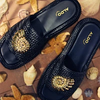 Justbeachy Noir Femmes Sandales plateformes et compensées | ALDO Canada