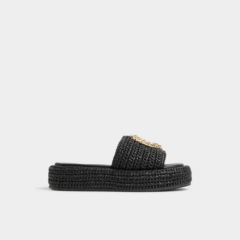 Justbeachy Noir Femmes Sandales plateformes et compensées | ALDO Canada