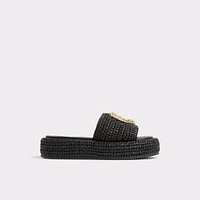Justbeachy Noir Femmes Sandales plateformes et compensées | ALDO Canada