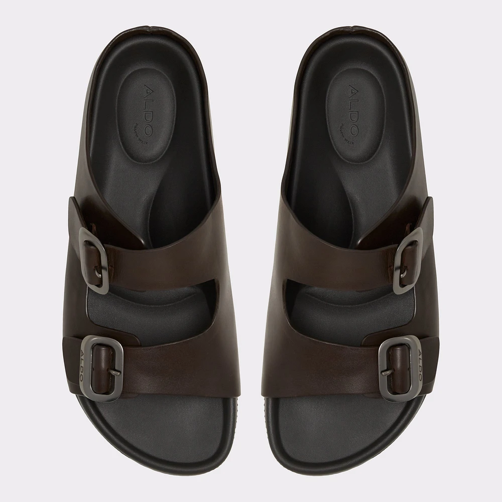 Kennebunk Dark Brown Men's Sandals & Slides | ALDO Canada