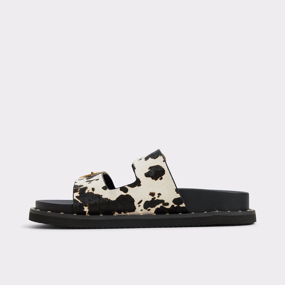 Kravis White/Black Women's Footbed sandals | ALDO Canada