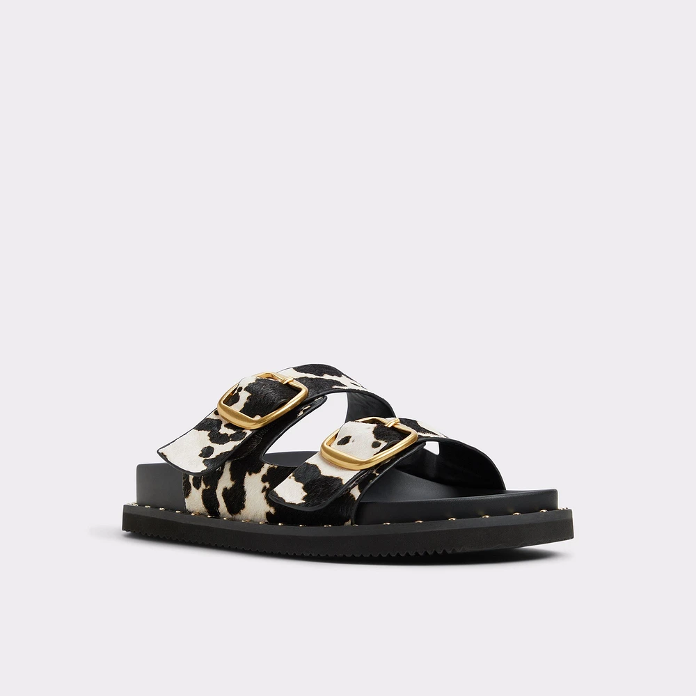 Kravis White/Black Women's Footbed sandals | ALDO Canada