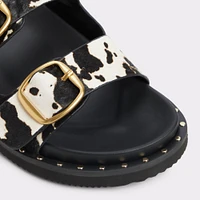 Kravis White/Black Women's Footbed sandals | ALDO Canada