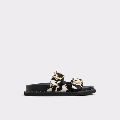 Kravis White/Black Women's Footbed sandals | ALDO Canada