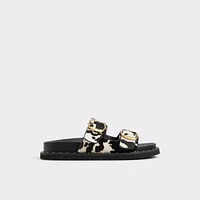 Kravis White/Black Women's Footbed sandals | ALDO Canada