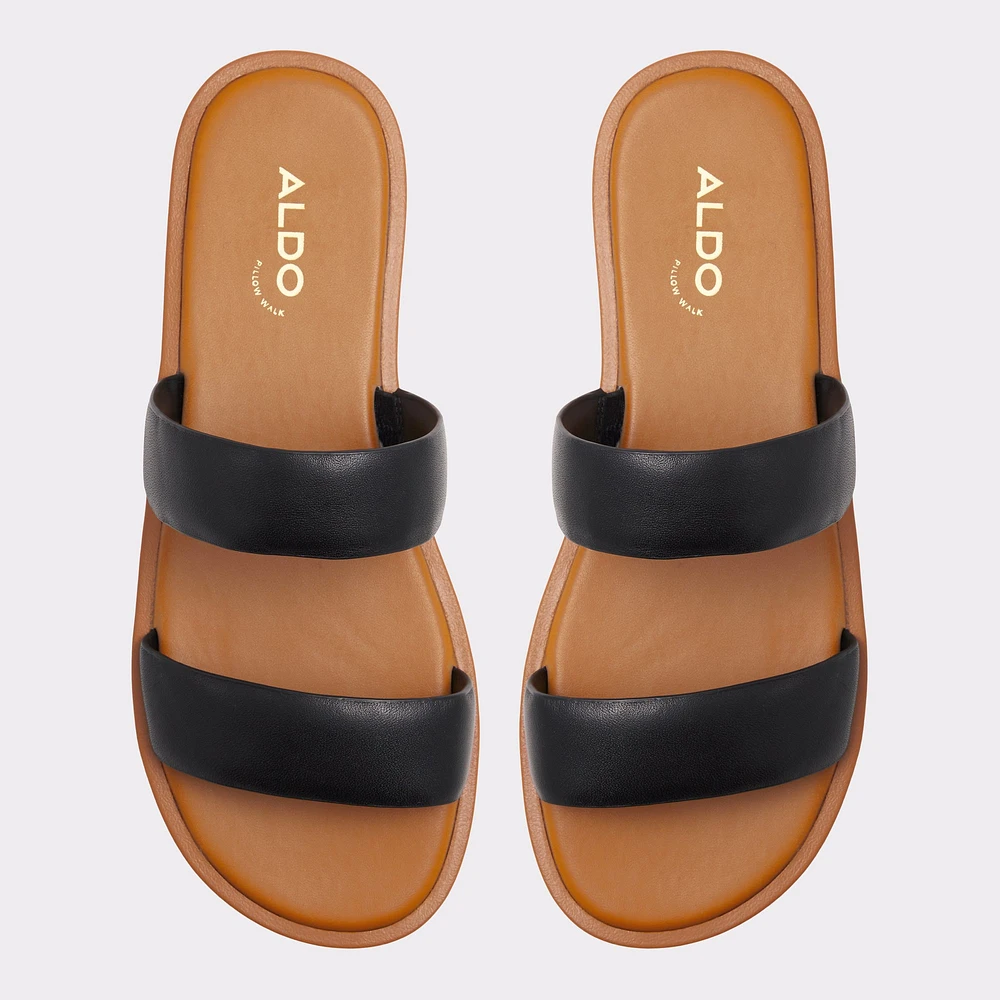 Krios Black Women's Flat Sandals | ALDO Canada