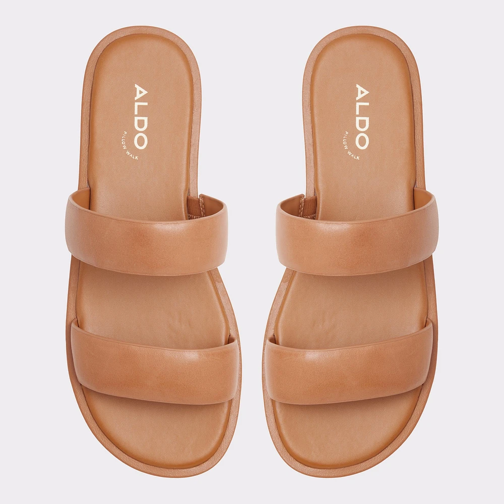 Krios Beige Foncé Femmes Sandales à talon plat | ALDO Canada