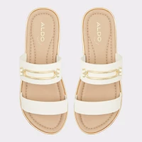 Lagoon Blanc Femmes Sandales à talon plat | ALDO Canada