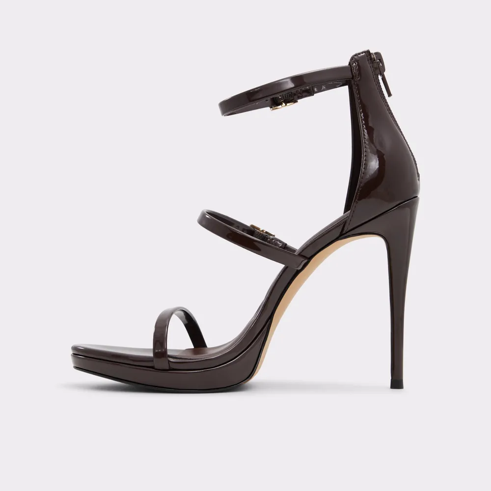 Levissa Dark Brown Women's Strappy sandals | ALDO US
