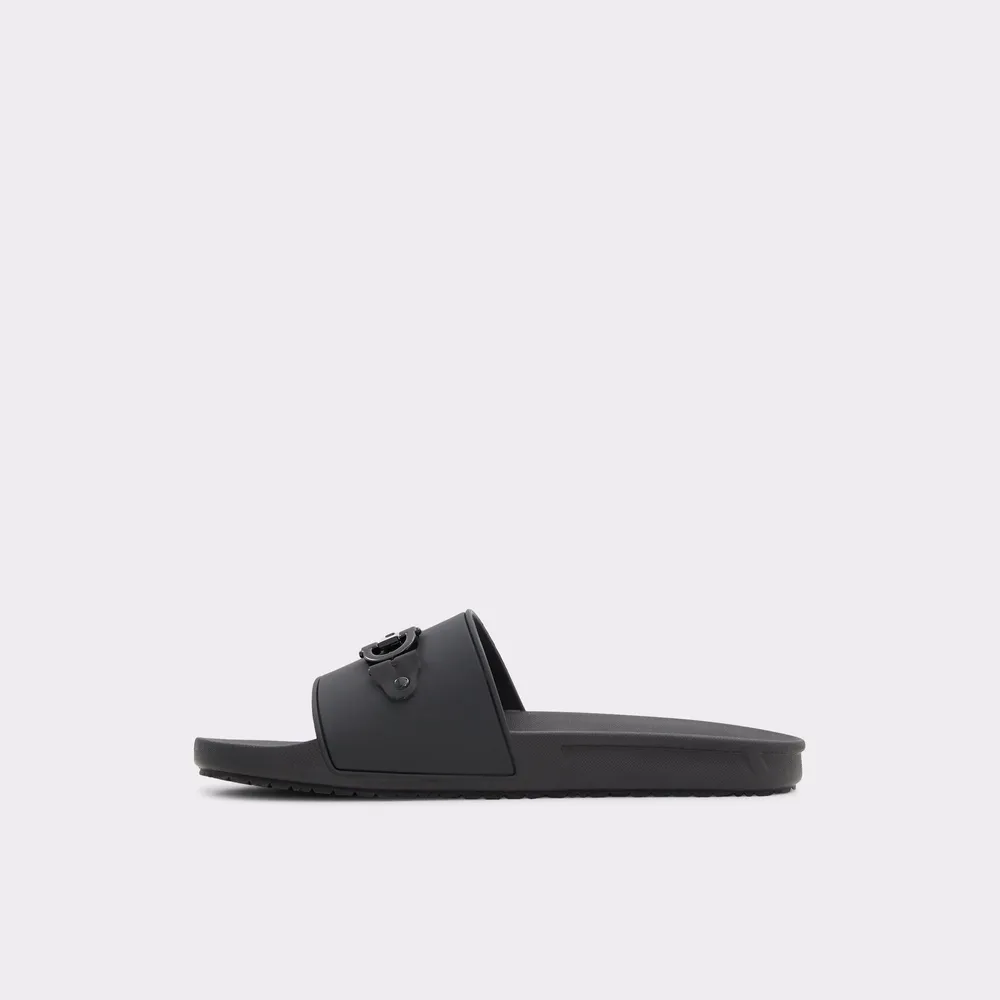 Loungeslide Black Synthetic Rubber Men's Slides | ALDO Canada