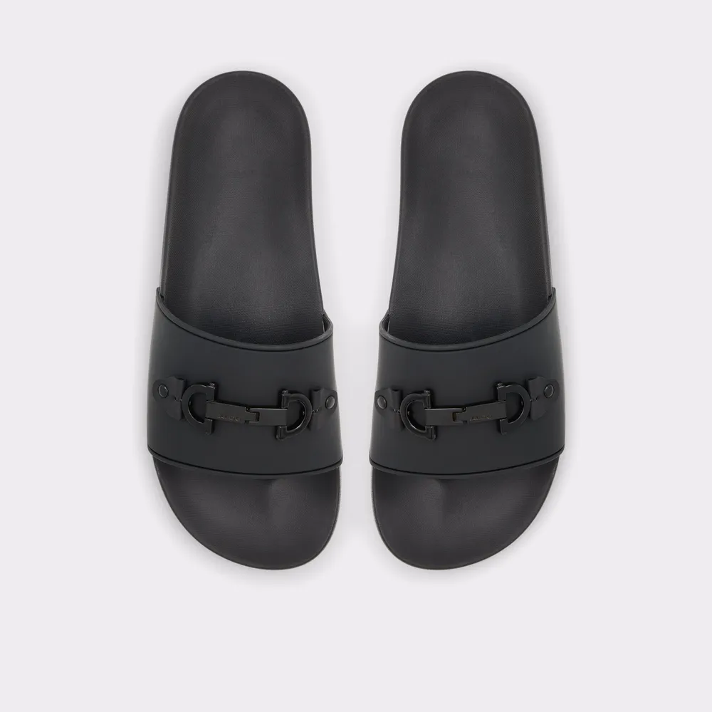 Loungeslide Black Synthetic Rubber Men's Slides | ALDO Canada