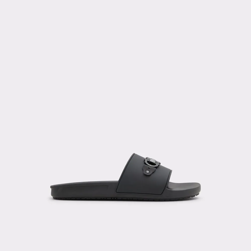 Loungeslide Black Synthetic Rubber Men's Slides | ALDO Canada