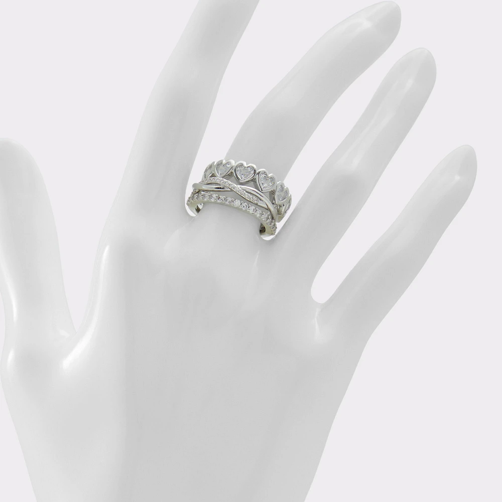 Lovestack Silver/Clear Multi Women's Rings | ALDO Canada