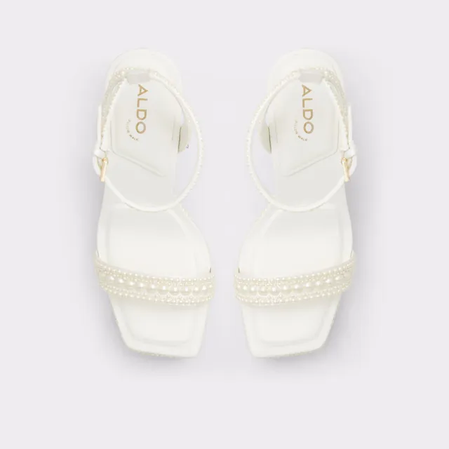 Sandalias Tacón Sandalias Blancas Atadas Sandalias Blancas De