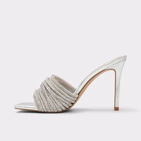 Marielle Silver Women's Heeled mules | ALDO Canada