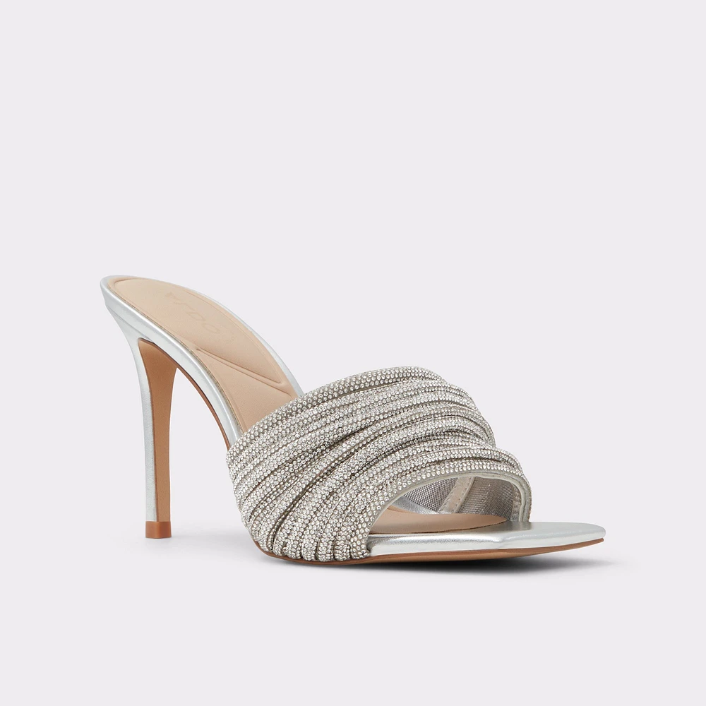 Marielle Silver Women's Heeled mules | ALDO Canada