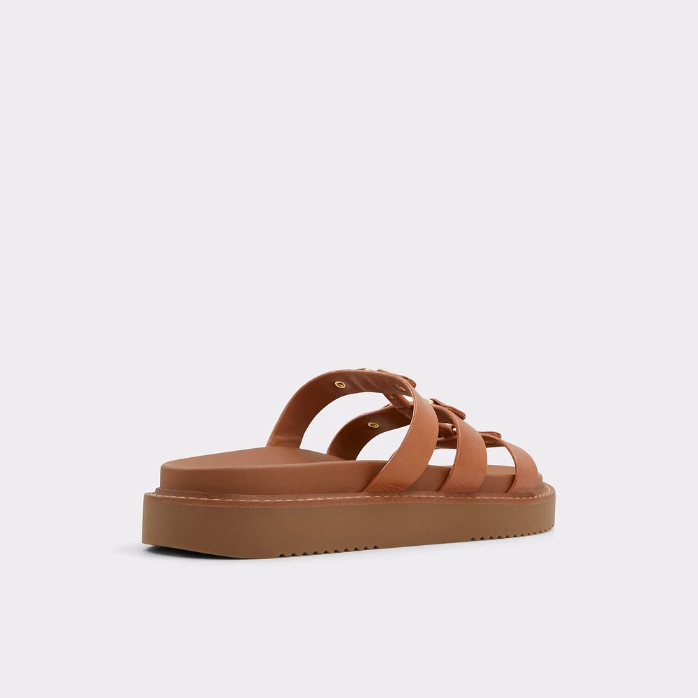 Mariesoleil Medium Brown Women's Flat Sandals | ALDO Canada