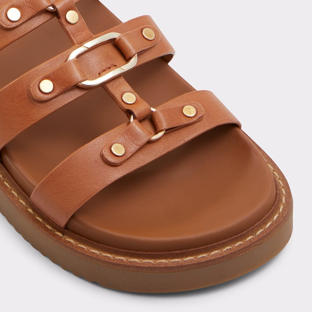 Mariesoleil Medium Brown Women's Flat Sandals | ALDO Canada