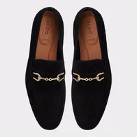 Marinho Open Black Leather Suede Men's Loafers & Slip-Ons | ALDO Canada