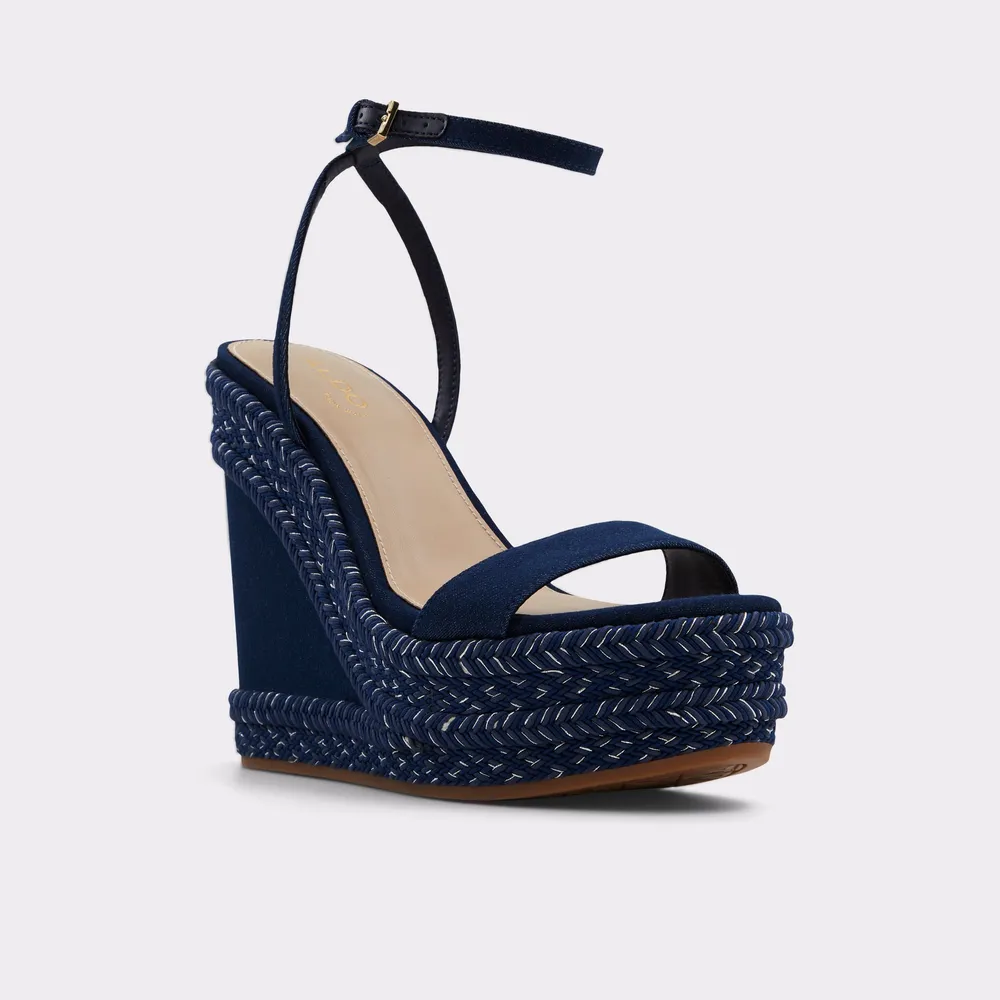 Marysol Medium Blue Women's Wedges | ALDO Canada