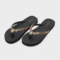 Minarie Black/Gold Multi Women's Jelly Sandals & Flip Flops | ALDO Canada