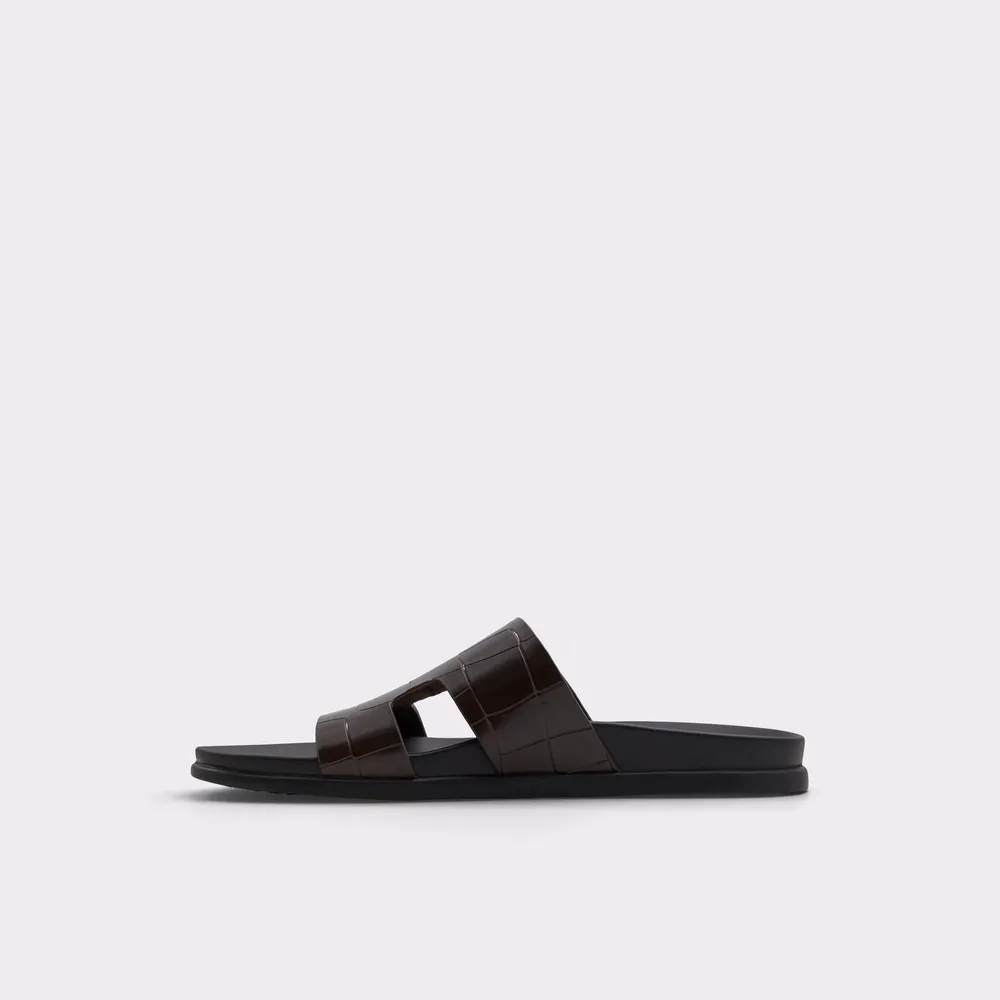 Mondi Dark Brown Men's Sandals & Slides | ALDO US