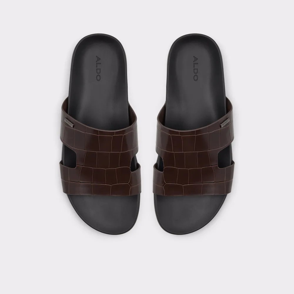 Mondi Dark Brown Men's Sandals & Slides | ALDO US