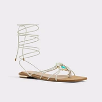 Nirena White/Bone Women's Flat Sandals | ALDO Canada