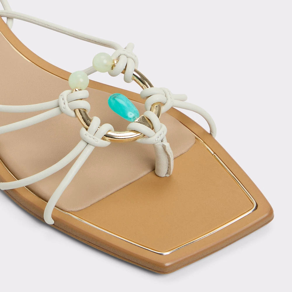 Nirena White/Bone Women's Flat Sandals | ALDO Canada