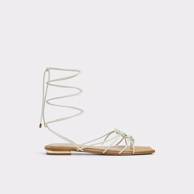 Nirena White/Bone Women's Flat Sandals | ALDO Canada