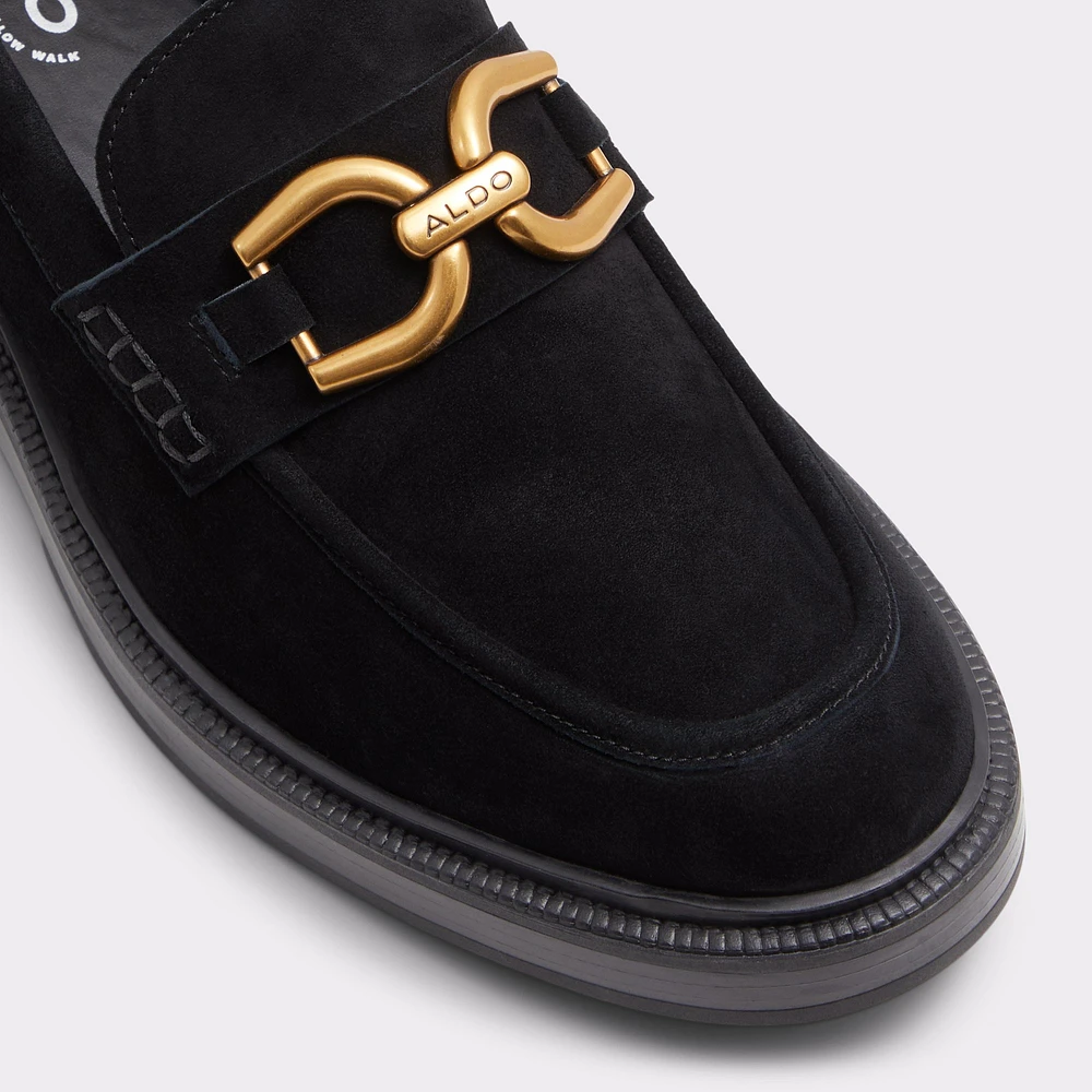 Norris Black Leather Suede Men's Loafers & Slip-Ons | ALDO Canada