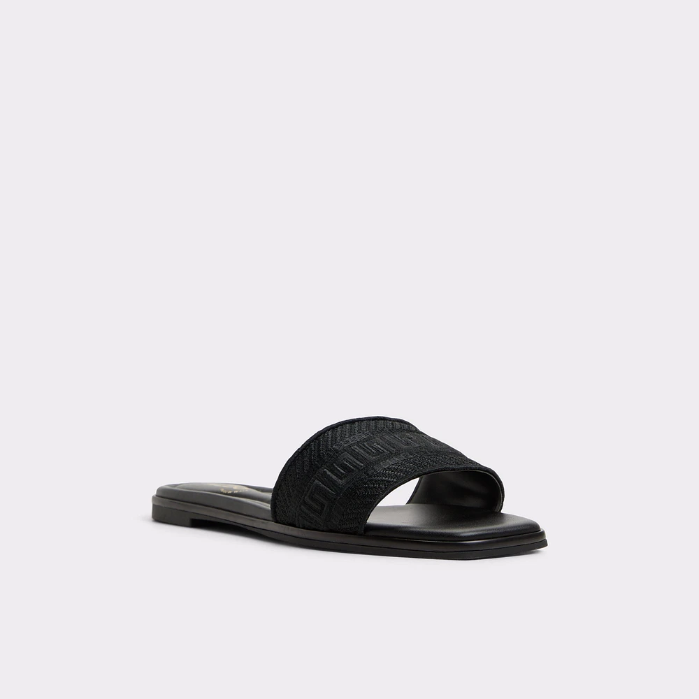 Oceania Black Women's Flat Sandals | ALDO Canada