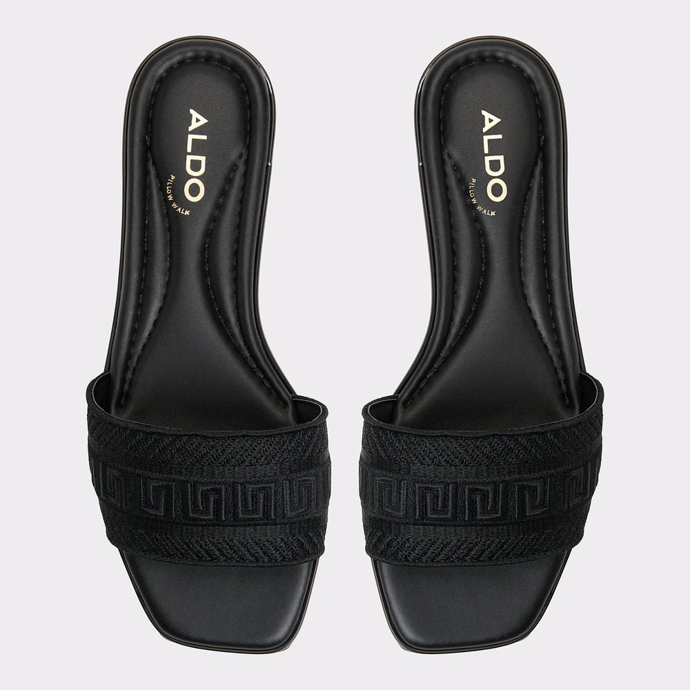 Oceania Black Women's Flat Sandals | ALDO Canada