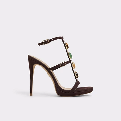 Opalia Dark Brown Women's Strappy sandals | ALDO US